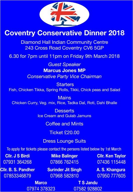 Dinner with Marcus Jones MP