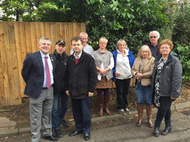 Councillors and residents at Lawley Close