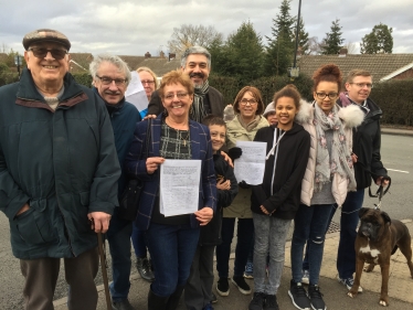 Campaigners with Cllr Lepoidevin on Broad Lane