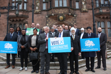 Deputy Leader Cllr Peter Male and Leader Cllr Gary Ridley launch the campaign at the Council House, Coventry